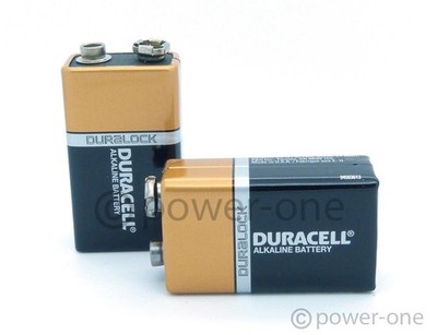 9 x Duracell Plus 9V Block 6LR61 9 V Blockbatterie E-Block Rauchmelder NEU