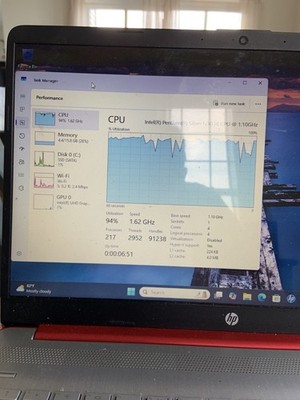 HP laptop model 15-dw0083wm 16 gb red good condition