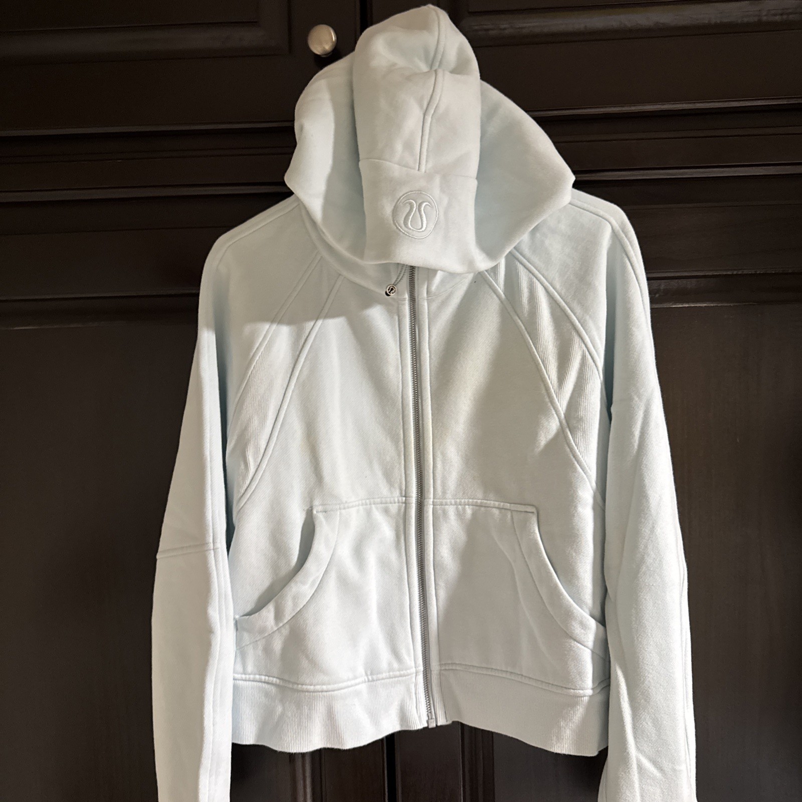 Lululemon Women’s Zip Up Hoodie, Light Blue/green, Size M/L