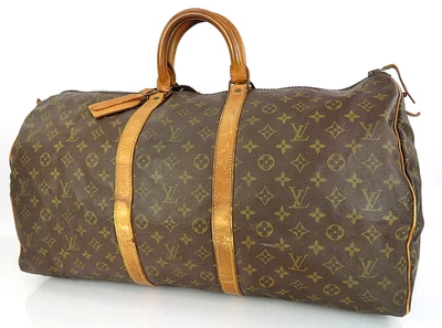 Authentique sac de voyage vintage LOUIS VUITTON Keepall 55 en toile monogramm... - Photo 1/4