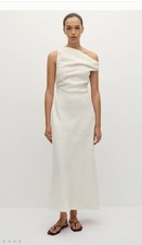 Faithfull The Brand Suis Midi Dress White, Size 2, NWT