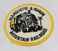 MARQUETTE & HURON  MOUNTAIN RAILROAD   Patch Cloth Embrodiered RAILROADIANA  3"