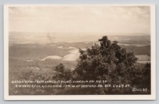 Aerial View Bedford PA From Lookout Point Lincoln Hwy US 30 RPPC