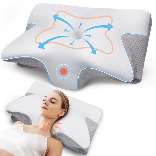 Pulatree Almohada Cervical para Alivio del Dolor de Cuello y Hombro Dormir Ergonómica - Imagen 9 de 12