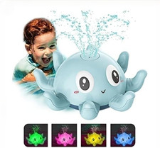 Baby Bath Toys, Light up Octopus with LED Light, Water Spray Toy for Toddlers, G