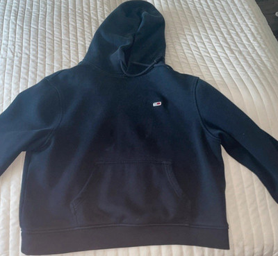 tommy jeans Kapuzenpullover Unisex XS schwarz mit Logo, Langarm, Pullover