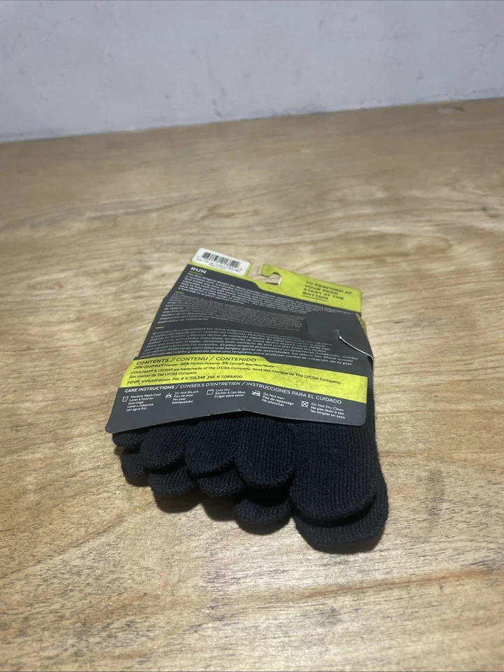 Calcetines Injinji Performance Run Original No Show Toe Unisex Medianos M8-10.5 Negros Foto 2 de 2