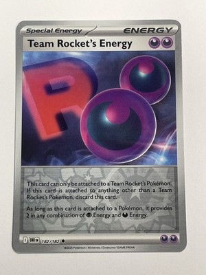 Team Rocket's Energy - 182/182 - Uncommon Pokemon TCG SV10