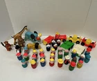 Fisher-Price Little People Figure Lot w/ Vehicles & Animals Vintage