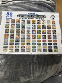 Sega Mega Drive Classic Game Console: 80 Built-In Games with 2 Controllers
