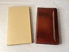 Vintage Leather Cott Bottling Co. Advertising Pocket Notepad Wallet Boston READ