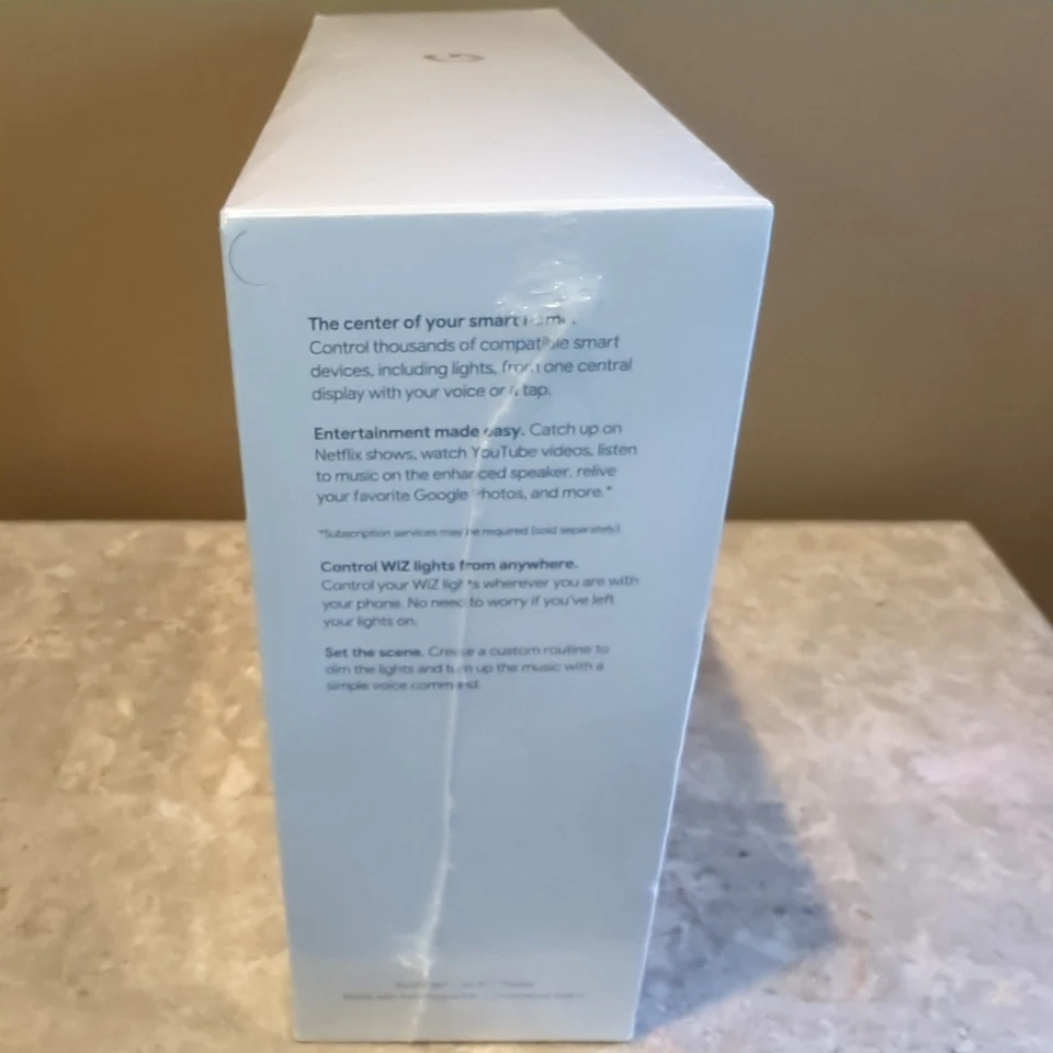 NEW Google Nest Hub 2nd Gen. 7" Smart Display Value Pack W Free Wiz Bulb (WHITE) - Image 4 of 4