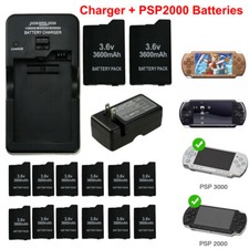 LOT 3.6V 3600mAh Battery Pack / Charger for PSP 1000/2000/3000 Slim Series