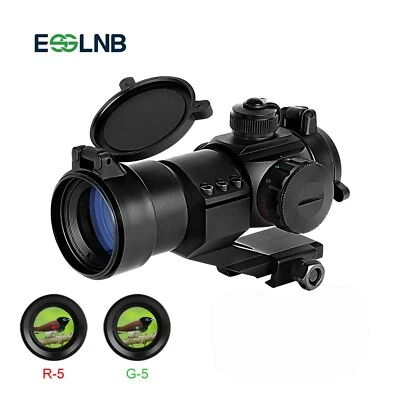 ESSLNB Red Green Dot Sight 5 Brightness Settings Rifle Scope with 20mm/22mm Rail Mount