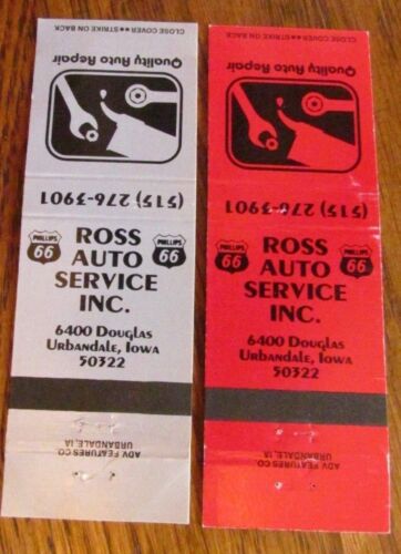 PHILLIPS 66 GAS STATION: ROSS AUTO SERVICE (URBANDALE, IOWA) (2 DIFFERENT) -L17