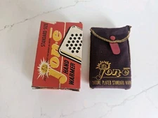 Vintage 1950s Jon-e Pocket Hand Warmer Pouch Aladdin Patent 2579620 Original Box