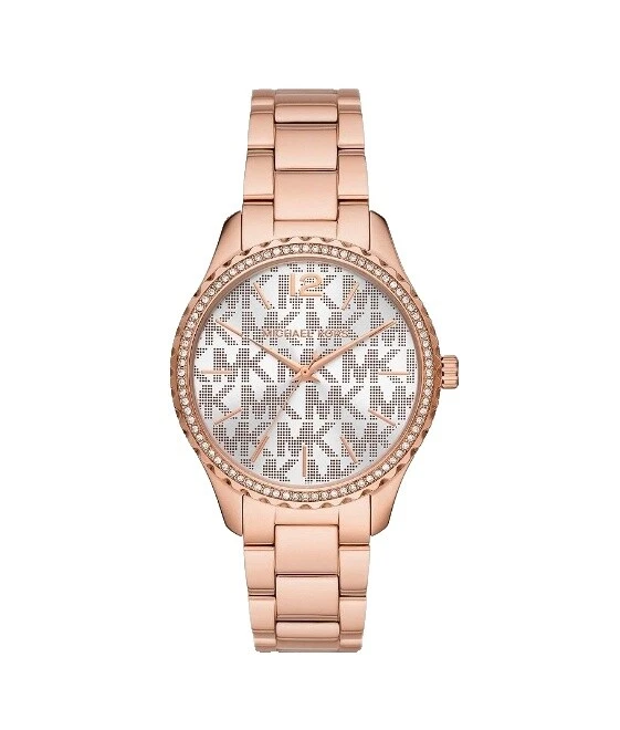 Caja de acero inoxidable Michael Kors Layton Relojes de pulsera analógico