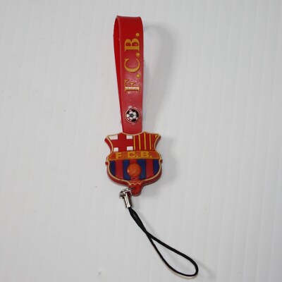 FCB Barcelona Football Soccer Club Keychain Tag Lanyard ID Badge Accessory