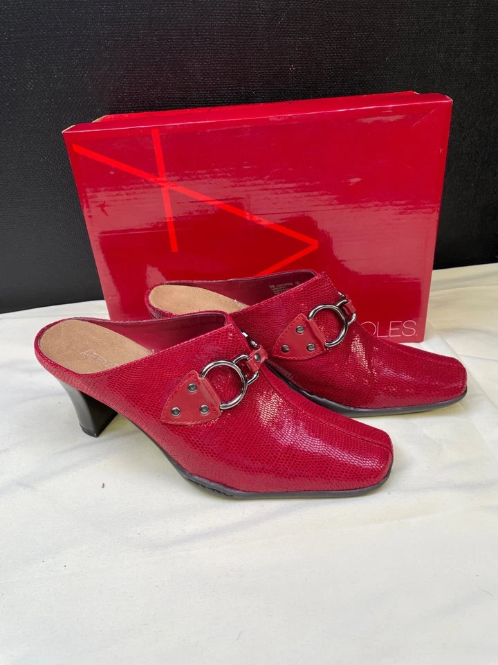 Aerosoles Mujer Rojo Serpiente Cuero Zapatos Sin Cordones Talla 9 SKU 6586 Foto 3 de 4