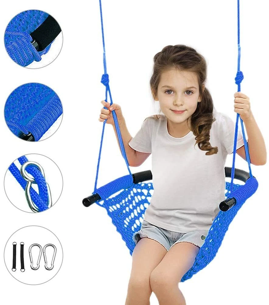 Kids Swing Seat with Snap hook Heavy Duty Rope Play Secure Children Swing  Set