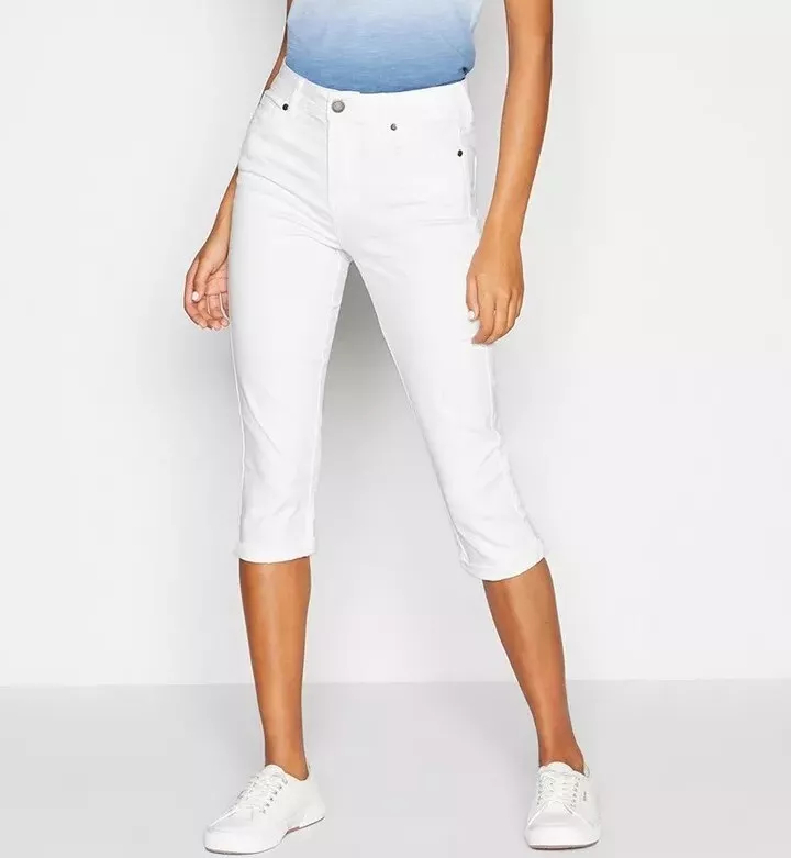 White crop jeggings sale