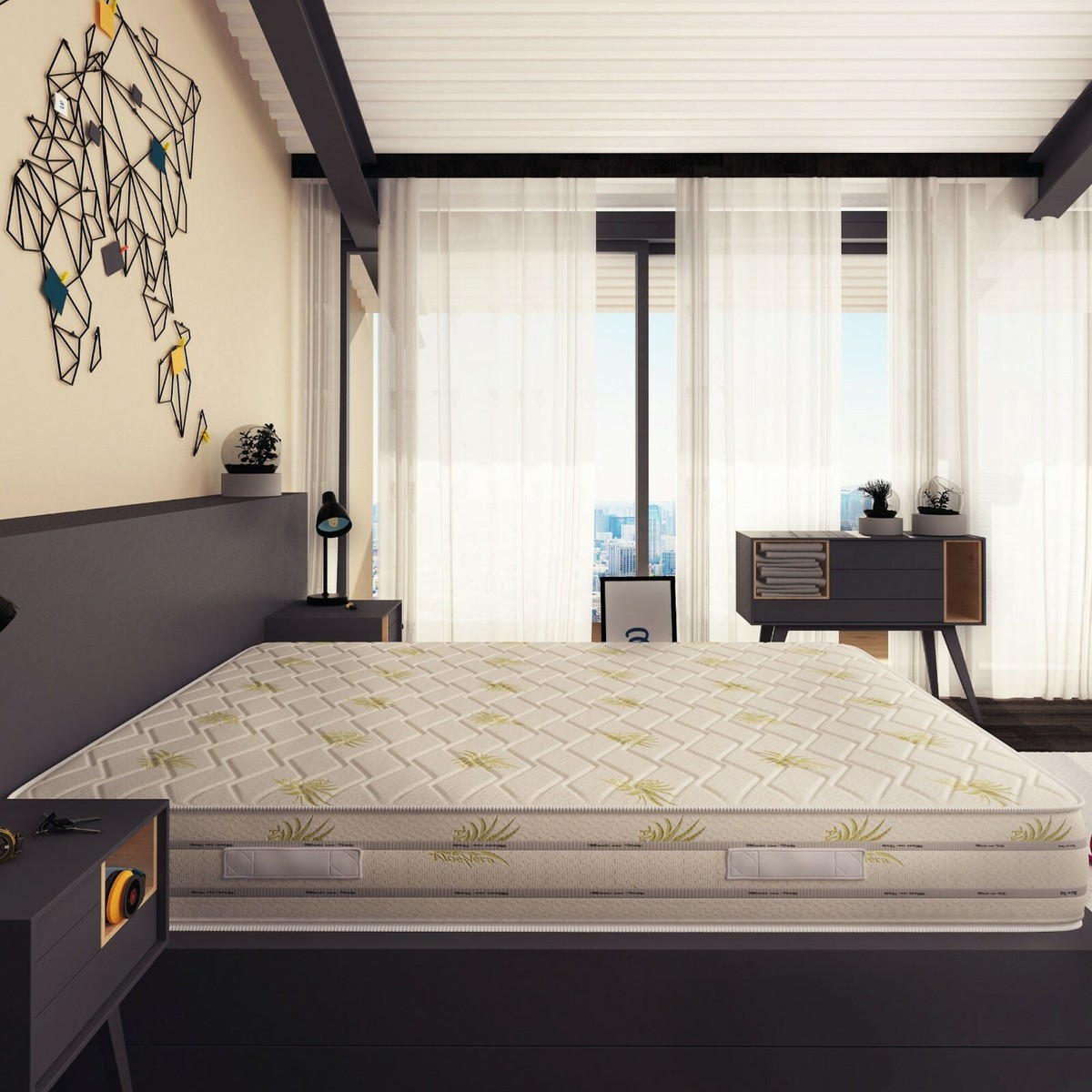 Matelas Double Mousse à Mémoire 160x190 CM,H25 CM Mysuite Plus - Foto 7