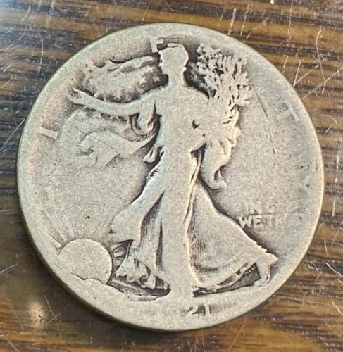 1921-S Walking Liberty Half Dollar Nice Original Good- CHRC