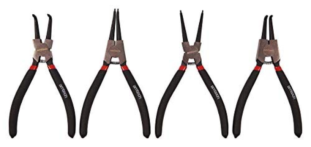 Am-Tech W5890 4pc Set di PINZE da 7"PRO CIRCLIP, Rosso-Nero-Argento - NUOVO