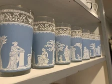 Vintage Jeanette Hellenic 8z Tumbler Glasses *Lot of 7* Greek Pattern