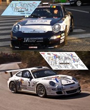 Decals Porsche 997 Rally Sierra Morena 2009  Vallejo Fuster Slot calcas