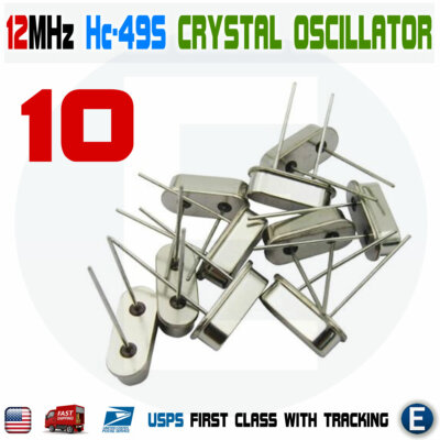 10pcs 12MHZ 12.000 HZ HC-49S Crystal Oscillator quartz passive Arduino Raspberry