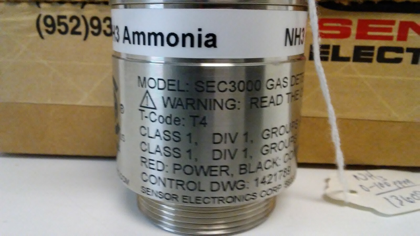 NEW IN BOX! SENSOR ELECTRONICS NH3 AMMONIA GAS DETECTOR SEC3000