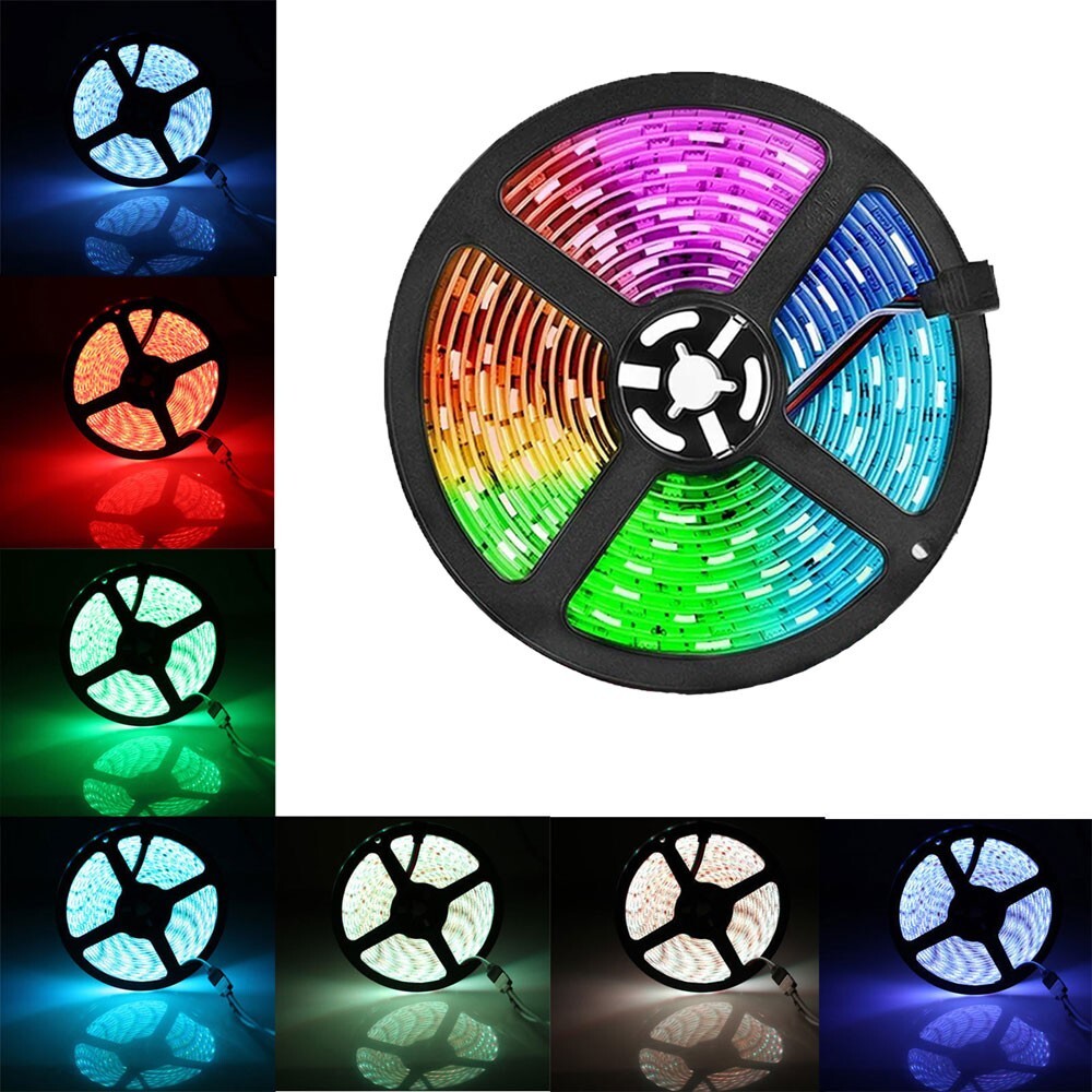 5M RGB LED Strip Light Kit - 5050 SMD, 44 Key Remote, 12V, Waterproof (IP65) For Indoor/Outdoor Decor 4 thumbnail image