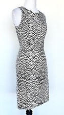J Crew Textured Weave Ink Ivory Spot Dress Retail $98 Price $69 Size 00