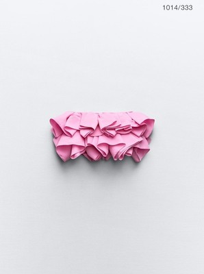 NWT Zara bandeau top pink ruffled size M art nr  1014/333
