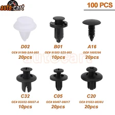 6 Sizes Clips Trim Car Push Pin Rivet Bumper Door Panel Retainer Fastener Kit