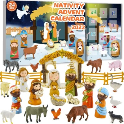Adventskalender Figuren Weihnachten Christliche Krippe 
