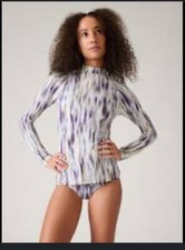 Athleta swim Small rash guard NWT matching high-waist bottoms NWOT