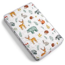 Pack and Play Mattress Pad 38x26x1.5 38"x26"x1.5", Woodland Animals