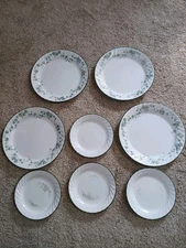 Corelle CALLAWAY IVY SWIRL 8 Pc Set - 4 Dinner And 4 Dessert Plates USA Made