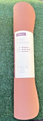 CALIA Essential 5mm Yoga Mat – Terracotta – Dual Layer – Alignment Line –