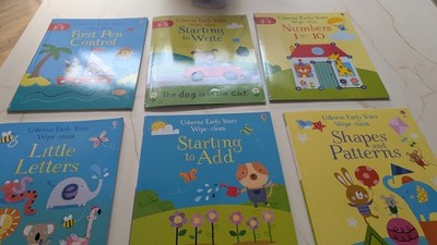 Usborne Wipe Clean Learning To Write Bundle 6 Books - Same Day Postage 