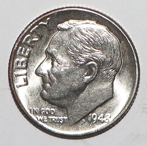1948 Roosevelt Dime CHOICE BRILLIANT UNCIRCULATED (J297)
