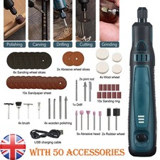 Cordless Rechargeable Electric Mini Drill Grinder Engraving Pen Rotary Tool Kits