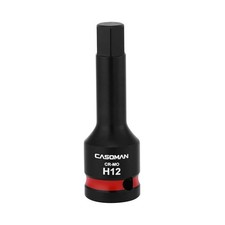12 Drive 12mm Impact Hex Bit Socket Onepiece H12 Allen Socket With Red Col... 12 Drive 12mm Impact Hex Bit Socket Onepiece H12 Allen Socket With Red Col...