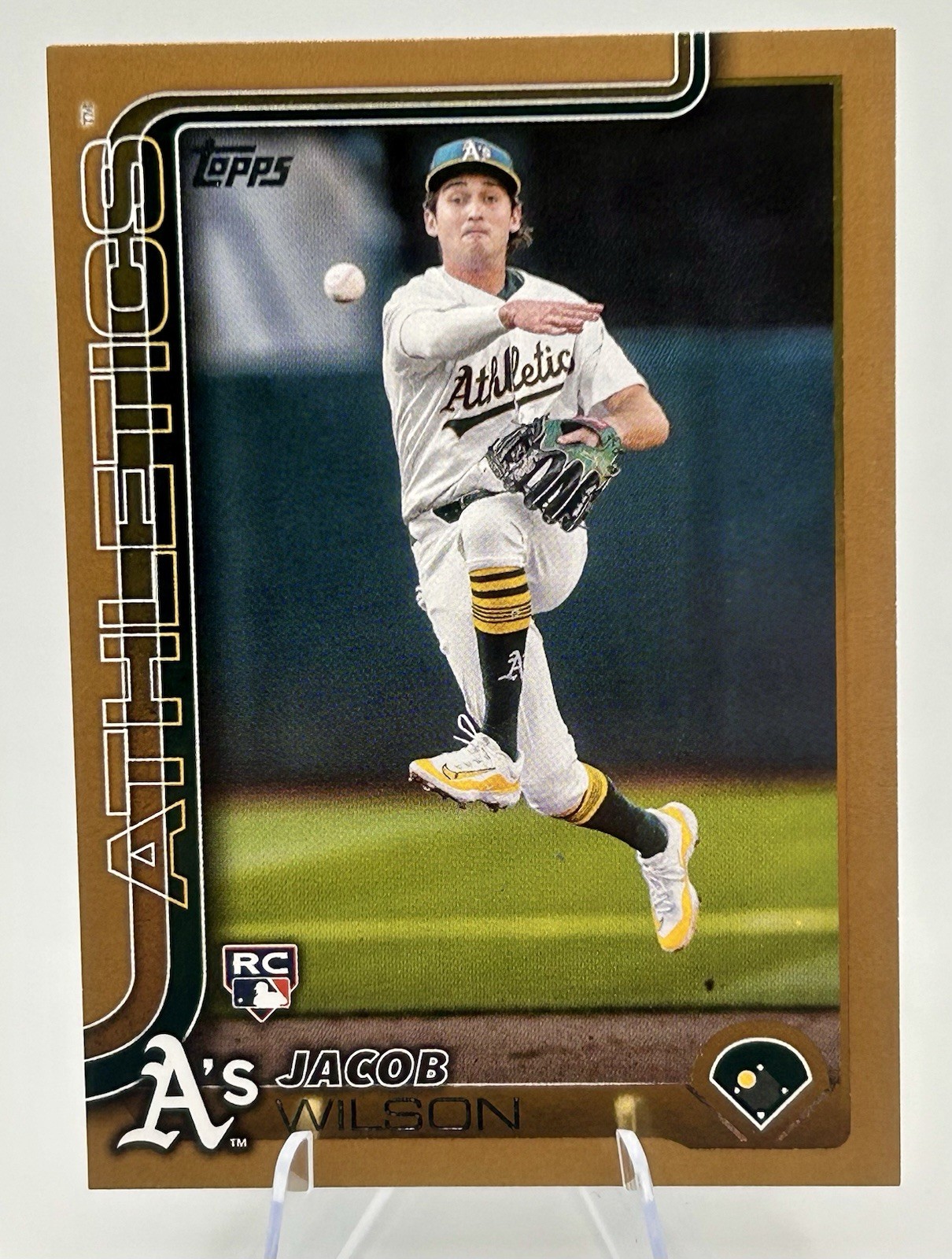 2025 Topps Series 1 Jacob Wilson #314 Gold /2025 Rookie Card Athletics SP