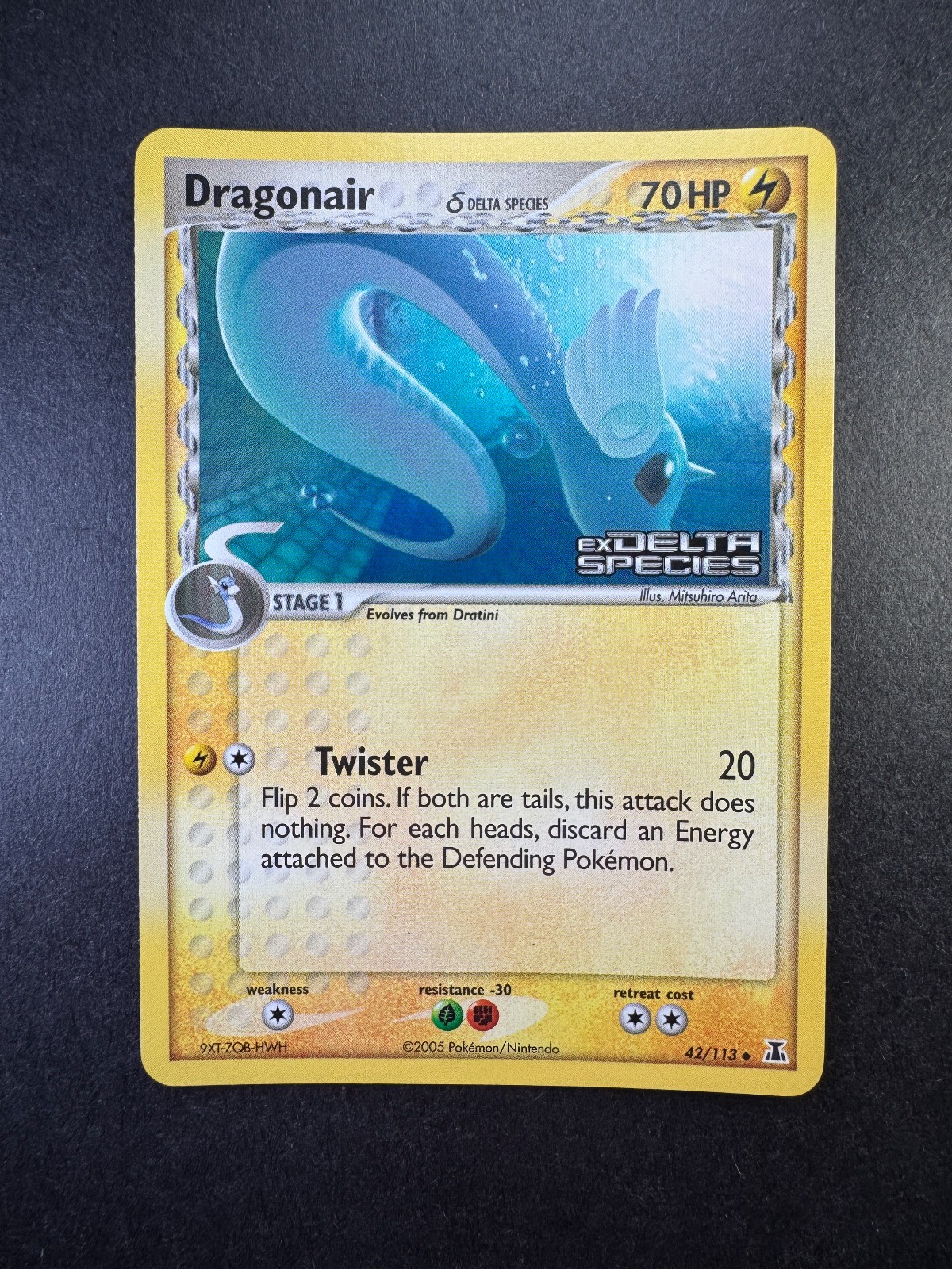 2005 Pokemon Dragonair 42/113 Reverse Holo EX Delta Species Stamped