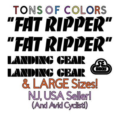 Piece Fat Ripper SOLID Vinyl Decal Set-No printed crap! Many
