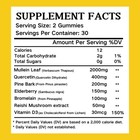 Organic Mullein Leaf Gummies 2000mg with Quercetin & Bromelain, Herbal Support