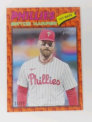 2026 Topps Heritage Baseball Bryce Harper Color Of The Year Orange